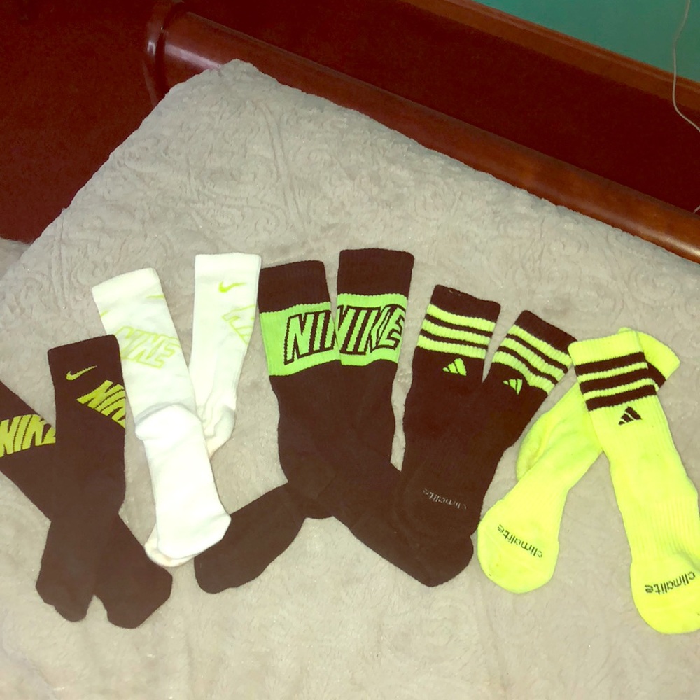 Nike/Adidas neon sock bundle